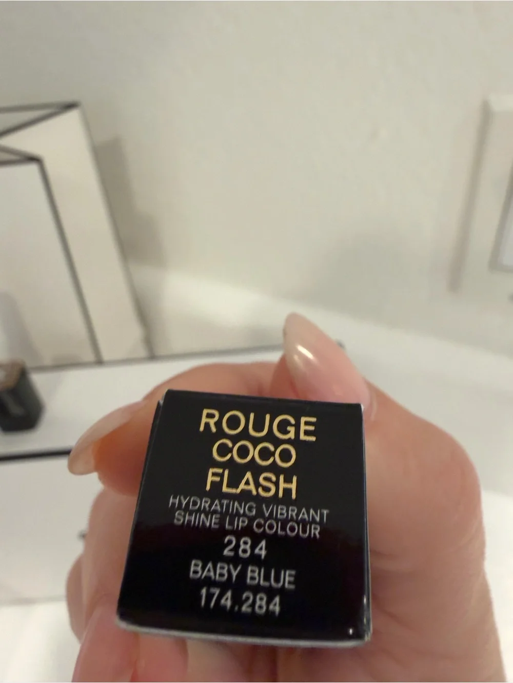 CHANEL Rouge Coco Flash Lipstick 284 Baby Blue CHANCE Velvet Pouch Bundle NWT